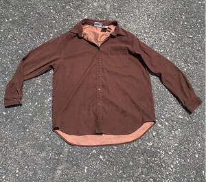 Vintage Lee Premium Stretch Brown Micro-Suede Button Down Shirt
